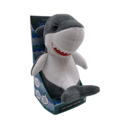 17cm 6,69&quot; peluche de enregistrement Toy Shark Stuffed Animals et jouets ROHS de peluche
