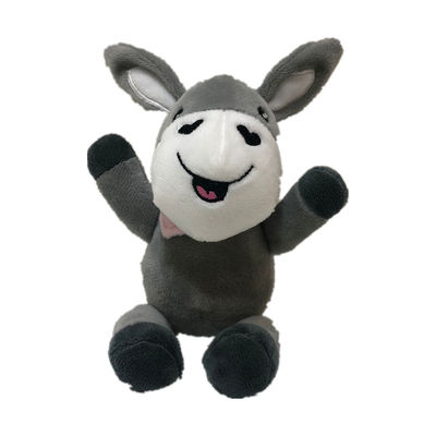 Peluche du coton 0.2m 0.66ft Grey Donkey Infant Plush Toys de pp avec Bell