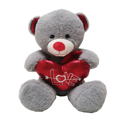 coeur blanc de Teddy Bear Holding A de jouets de peluche de jour de valentines de 10.24in 26cm hypoallergénique