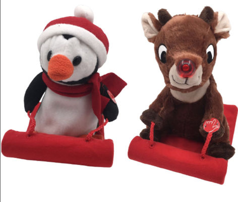 Peluche mignonne Ski Toy de pingouin de peluche de renne de Noël 0.23M 9.06in