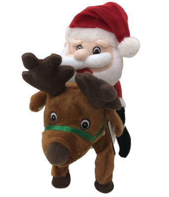 peluche 1.45ft de marche de chant Santa Claus Musical Toy Christmas Moose de 0.35M
