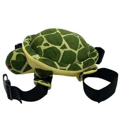 Taille repérée verte 45cm d'enfant de protecteur de fesses de tortue de peluche pour des activités en plein air
