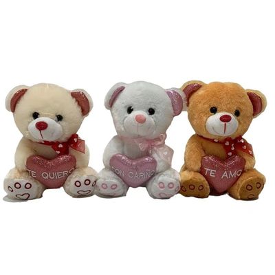 20 ours adorables de peluche de cm 3 CLRS avec des cadeaux de Saint-Valentin de jouets de coeur de scintillement