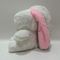 18cm 7&quot; rose et blanc Plush de Pâques Jouet lapin lapin animal fourré en carotte