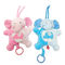 les jouets de peluche de 0.2M Pink Blue Infant jettent un coup d'oeil un coton de Boo Musical Elephant Stuffed Animal pp