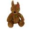 Bébé Brown Fuzzy Plush Kangaroo Toy mignon 30 cm avec des lumières et la berceuse de LED