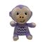 Cadeau de peluche de 15CM Fisher Price Plush Purple Monkey pour des enfants