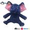 jouet bleu mou d'éléphant de bébé de peluche de 20cm avec les oreilles roses pour l'amusement à la maison de décoration et de famille