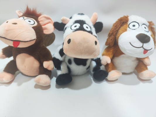 3ASSD Rire fort Fait des bruits étranges et se balancer Corps emballé Animal fou Plush Jouet jouets drôles