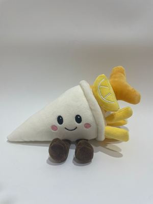 7 pièces de poisson frit et chips en peluche jouets, nourriture mignonne animaux fourrés pour les enfants et la décoration de la maison