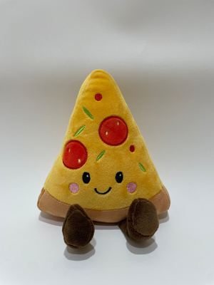 7 pièces de peluches pizza assorties, animaux en peluche mignons en forme d'aliments pour enfants et décoration de la maison