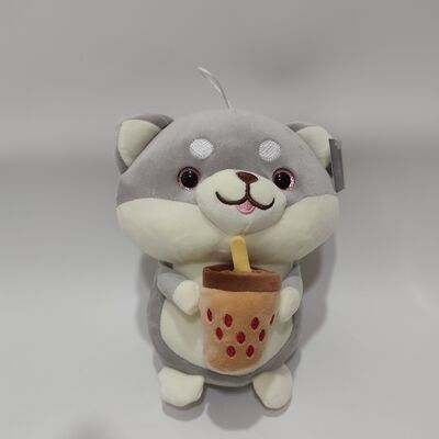 Une tasse de thé à bulles super douce et moelleuse Shiba Inu Plush