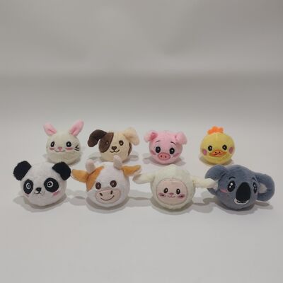 Collection de balles rebondissantes vibrantes de 8 animaux de la ferme pour le jeu