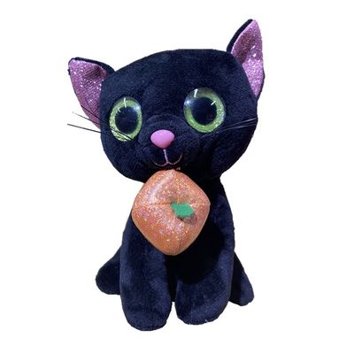 Cat Halloween Stuffed Animal noire réaliste parlante 0.18M 7.09ft