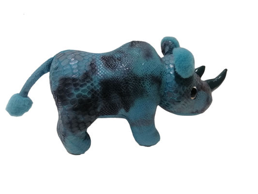 Peluche bleue de cadeau de rhinocéros d'OEM ultra doucement