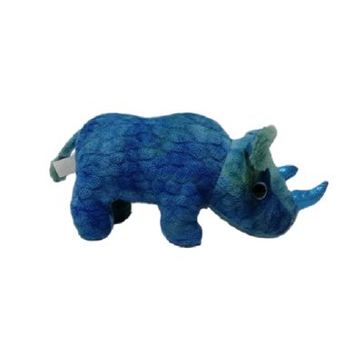 Jouet mou 28 cm de rhinocéros bleu de peluche