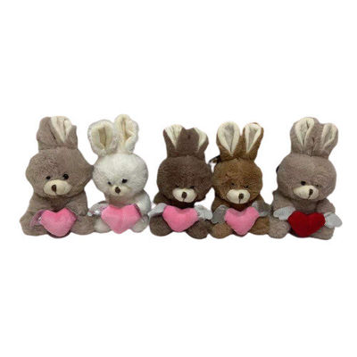 15 lapin mignon de peluche de cm 5 CLRS avec les cadeaux adorables de Saint-Valentin de jouets de coeur