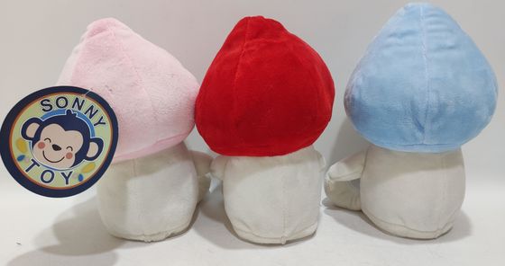 Trois disques couleur mouvant champignons gauche et droite jouet de peluche électrique poupée de confort doux
