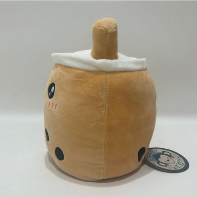 Logo personnalisé double face de couleur réversible tasse de thé au lait jouet en peluche