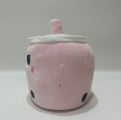 Logo personnalisé double face de couleur réversible tasse de thé au lait jouet en peluche