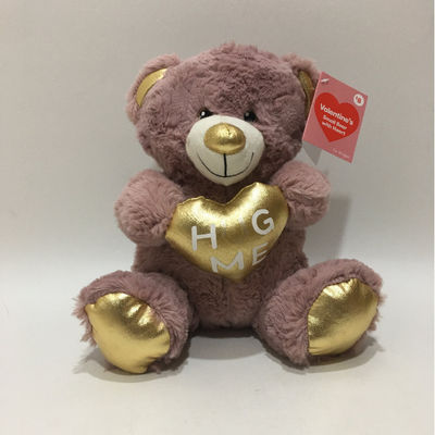 Jouet en peluche en gros vendu à chaud pour la Saint-Valentin, ours en peluche au cœur, cadeau pour les amoureux