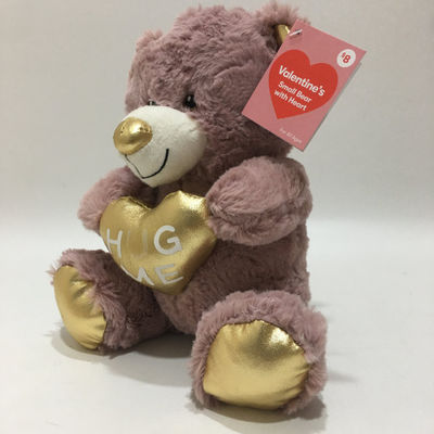 Jouet en peluche en gros vendu à chaud pour la Saint-Valentin, ours en peluche au cœur, cadeau pour les amoureux