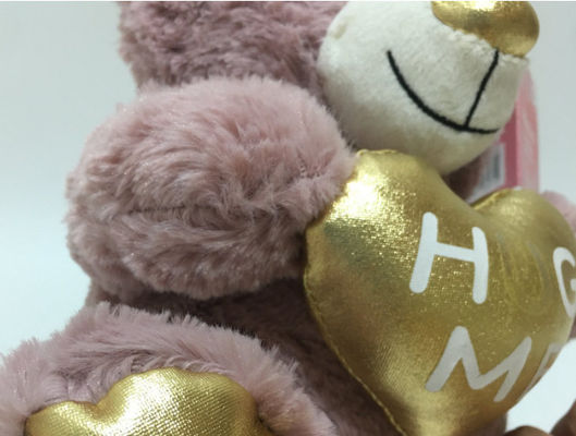 Jouet en peluche en gros vendu à chaud pour la Saint-Valentin, ours en peluche au cœur, cadeau pour les amoureux