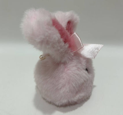 100% de coton en PP, boule de stress mignonne et jouet de lapin rose avec porte-clés.