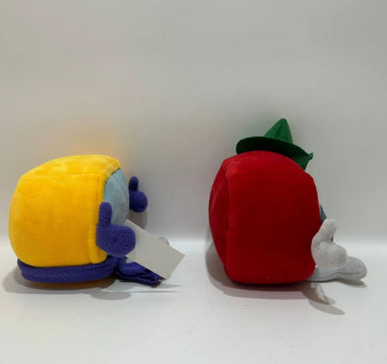 Mascotte de téléphérique rouge et jaune personnalisable de 14 cm poupées en peluche
