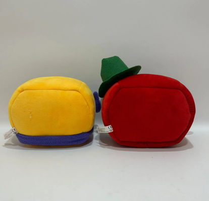 Mascotte de téléphérique rouge et jaune personnalisable de 14 cm poupées en peluche