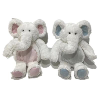 L'usine de gros peut personnaliser des jouets en peluche pour petits éléphants avec du papier à sonnettes