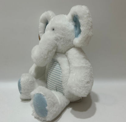 L'usine de gros peut personnaliser des jouets en peluche pour petits éléphants avec du papier à sonnettes