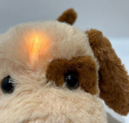 Chiot en peluche confortable et en laine avec fonction de musique d'éclairage
