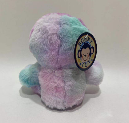 Enregistrement de logo personnalisé et répétition gauche et droite mouvement violet rose cravate teinture paresseux jouet en peluche