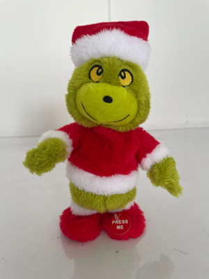 Enregistrement de cadeau de Noël Répétition et marche Monstres verts fourrés Jouet en peluche