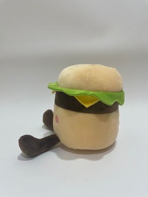 7 pièces de peluches assorties en forme de burger, animaux en peluche mignons en forme de nourriture pour enfants et décoration de la maison