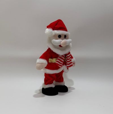 Chantant et dansant Père Noël et cerf de Noël