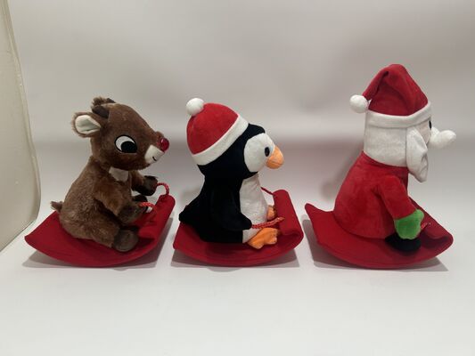 3 fauteuils à bascule avec mouvement vers l'avant et l'arrière et musique