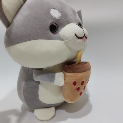 Une tasse de thé à bulles super douce et moelleuse Shiba Inu Plush