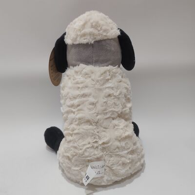 Mouton en peluche chauffant et doux avec une pochette de haricots d'argile à l'intérieur