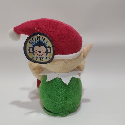 Peekaboo Elf avec musique et bras en mouvement