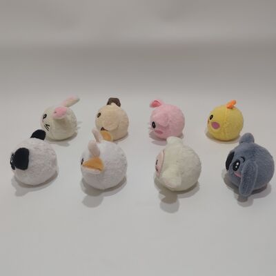 Collection de balles rebondissantes vibrantes de 8 animaux de la ferme pour le jeu
