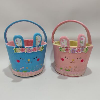 Peluche Panier de Pâques Bicolore Doux et Coloré Collection Cadeau de Fête