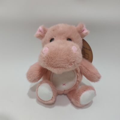 Un hippopotame qui parle doux et caressé, animal de peluche, à vendre