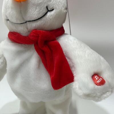 Bonhomme de neige en peluche chantant et dansant pour Noël avec musique
