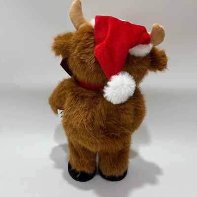 Peluche de vache des Highlands chantante et dansante pour Noël, animal en peluche musical et animé, poupée de vache des Highlands de Noël