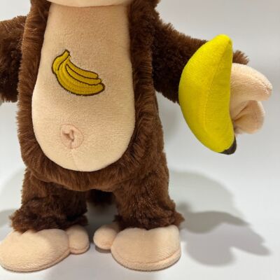 Interactif Banane voleur singe jouet en peluche Réaction émotionnelle poupée gorille Cadeau drôle