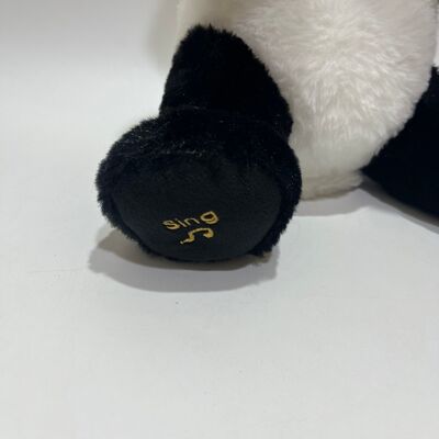 Peluche Panda Interactif Coucou avec Fonction de Répétition et Musique, Jouet Mignon de Cache-Cache Couché