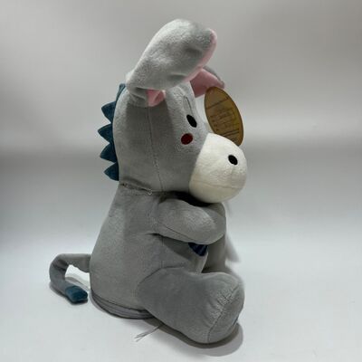 Interactive Peek-a-Boo Donkey Plush Toy with Voice and Music Functions Cute Pink-Eared Hide and Seek Comfort Toy