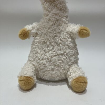 Recording and Neck-Turning White Alpaca Plush Toy Interactive Talking Back Alpaca